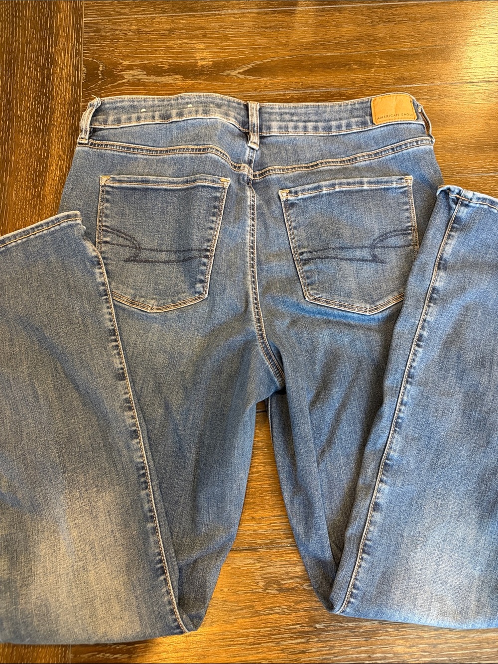 American Eagle Outfitters Light Blue Wide-Leg Jeans